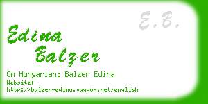 edina balzer business card